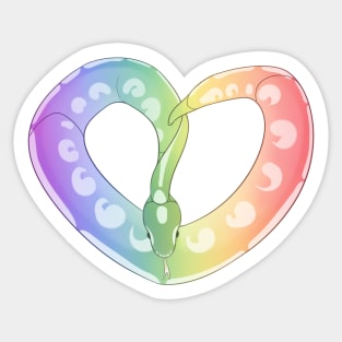 Ball Python Heart (Pride Design) Sticker